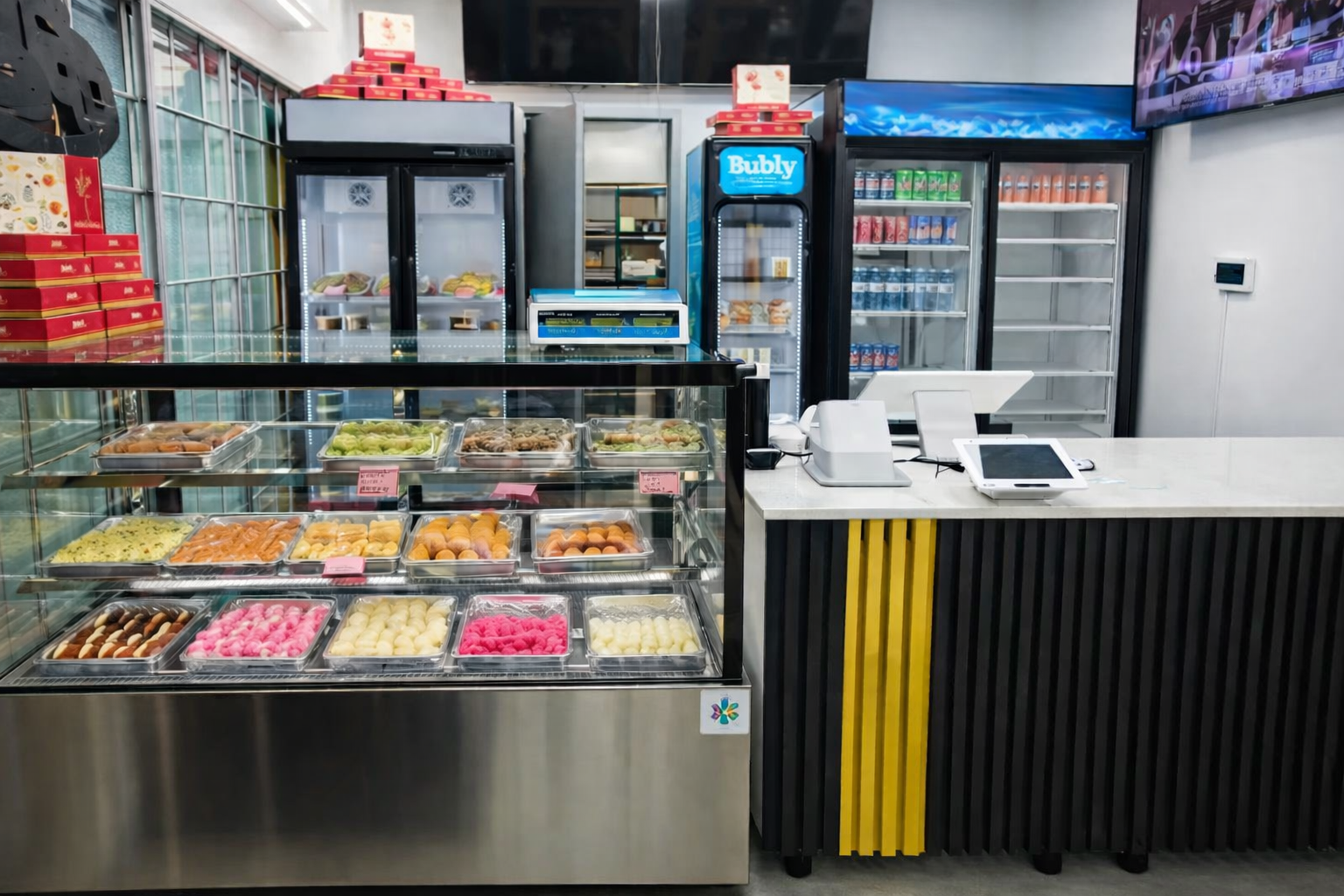 Steve's Famous Sandwich Co. downtown Edmonton sandwich shop interior on 99 Ave NW