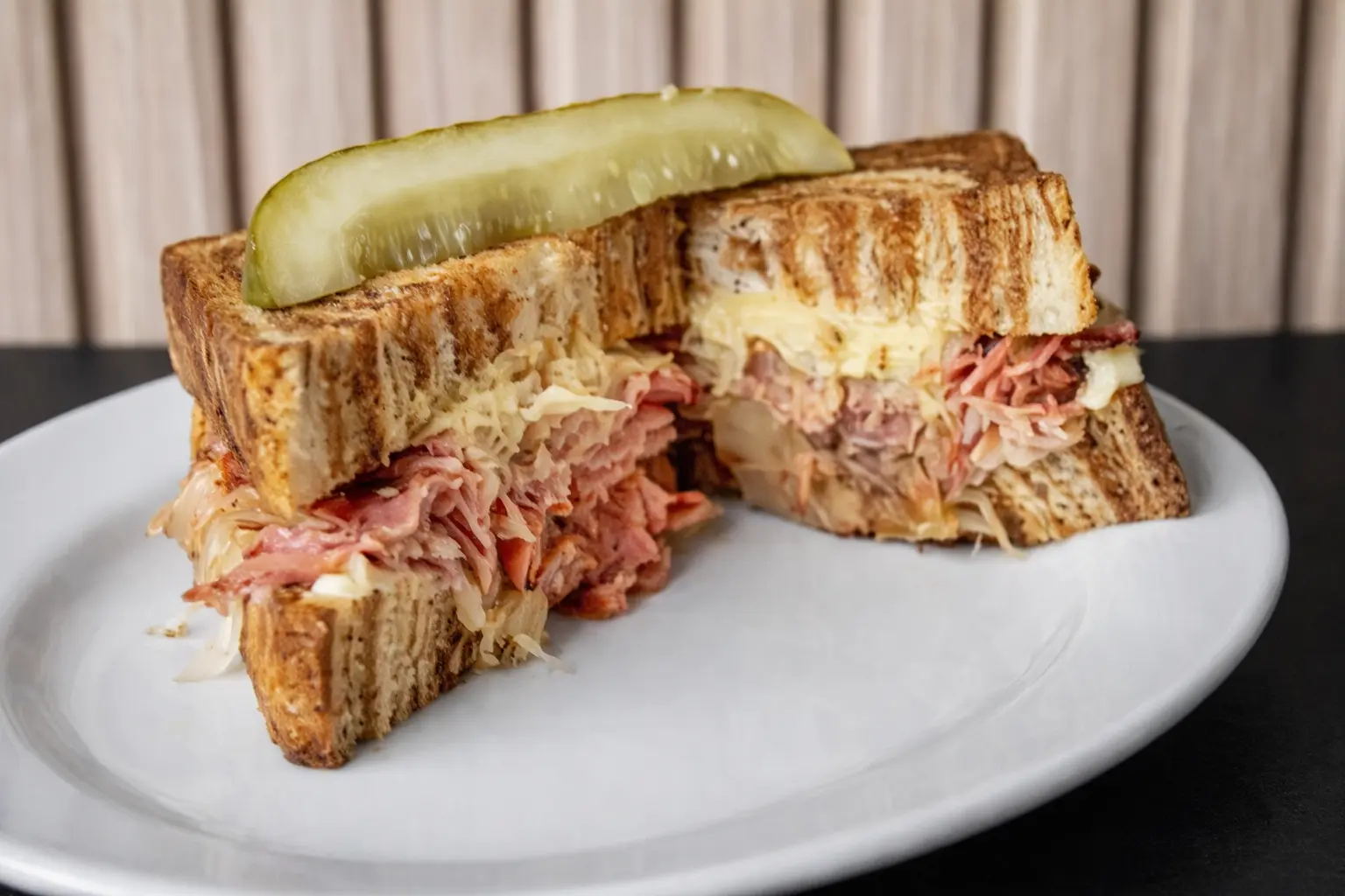 Reuben Sandwich - Classic corned beef reuben at Steve's Famous Sandwich Co Edmonton